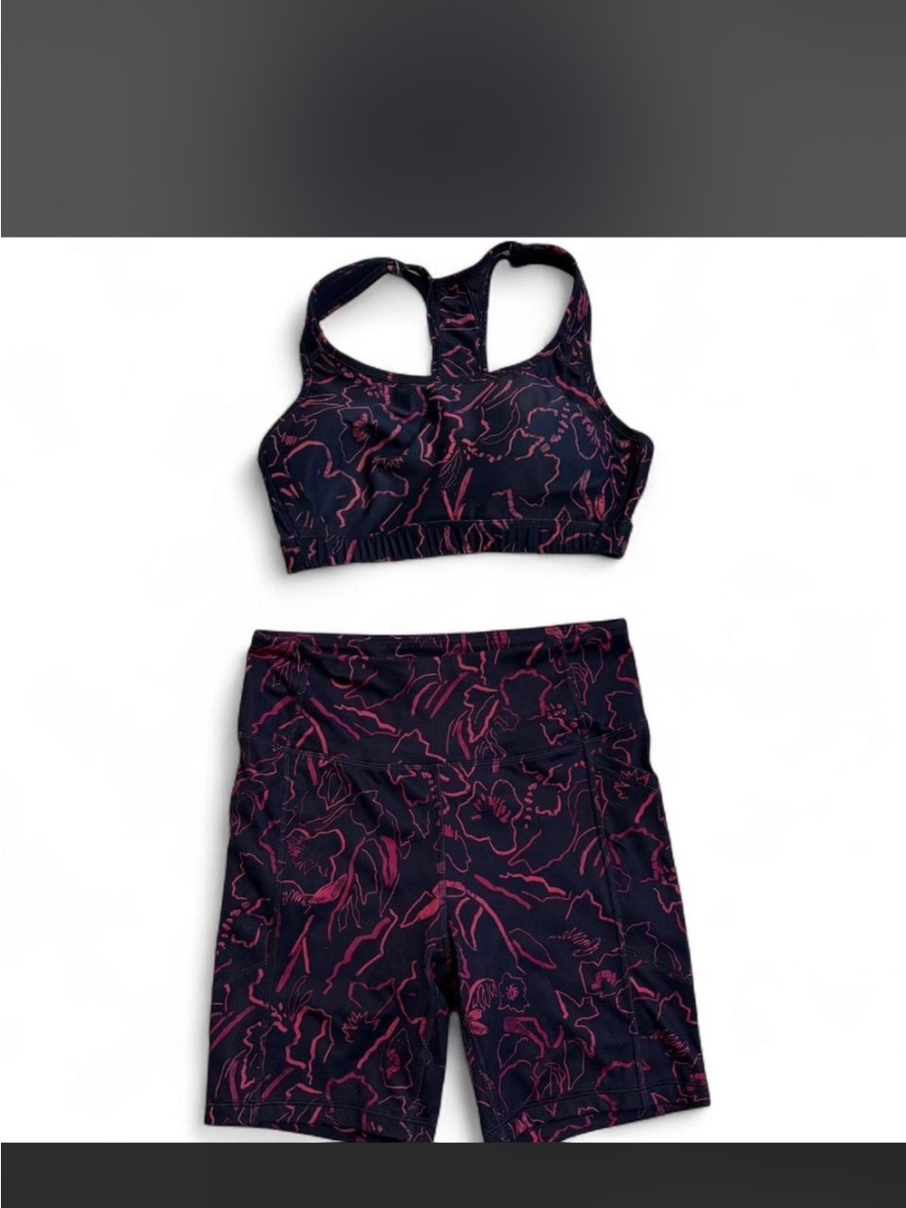 Avia Navy Active Set with Bright Pink Graphic
